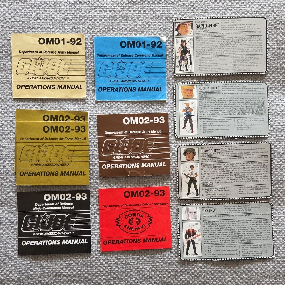Vintage GI Joe Manuals